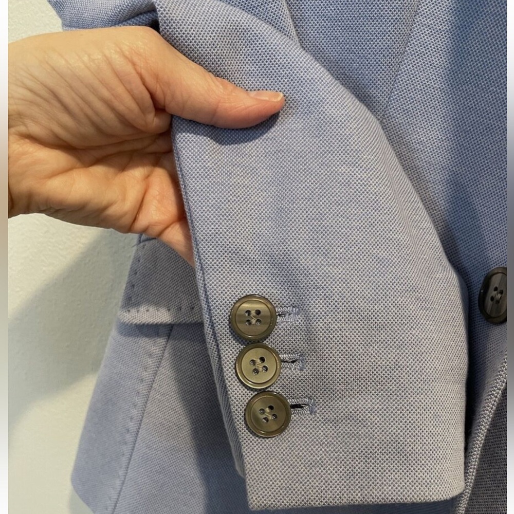 Talbots Two Button Light Blue Blazer Size 12P - Picture 5 of 6